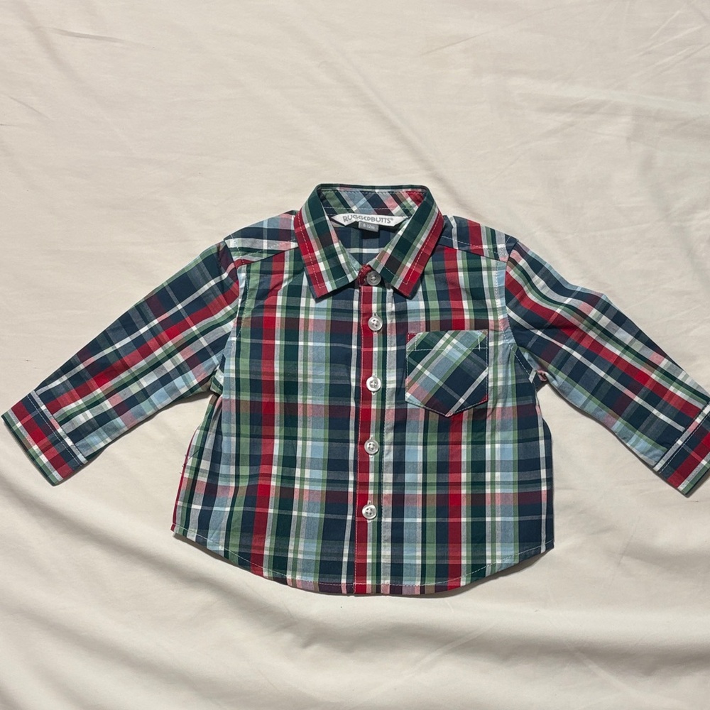 Classic Plaid Button-Down Shirt for Baby